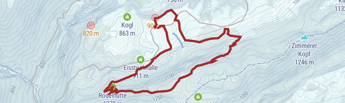 Route map: Brandenberg Dorfwanderung Rodelhütte
